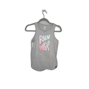 Adidas Girl's Gray Run Wild Cotton Blend Tank Size XL